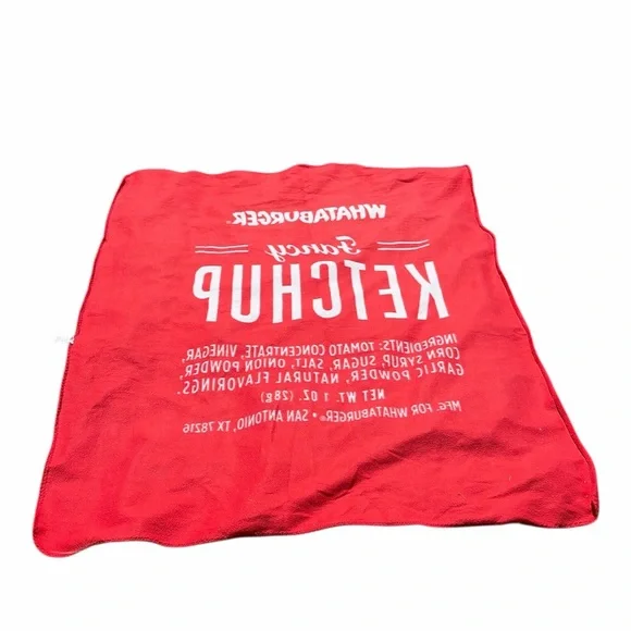 🤠 THE OG Whataburger "Fancy Ketchup" Throw — Rare Pre-Buyout Era! - Picture 2 of 5